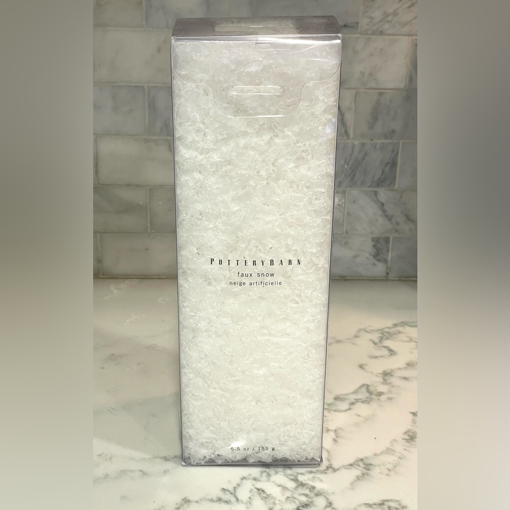 Pottery Barn Faux Snow‎ Christmas Holiday Village Accessory Decor 5.5 oz Box NEW